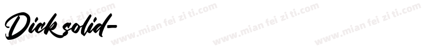 Dick solid字体转换